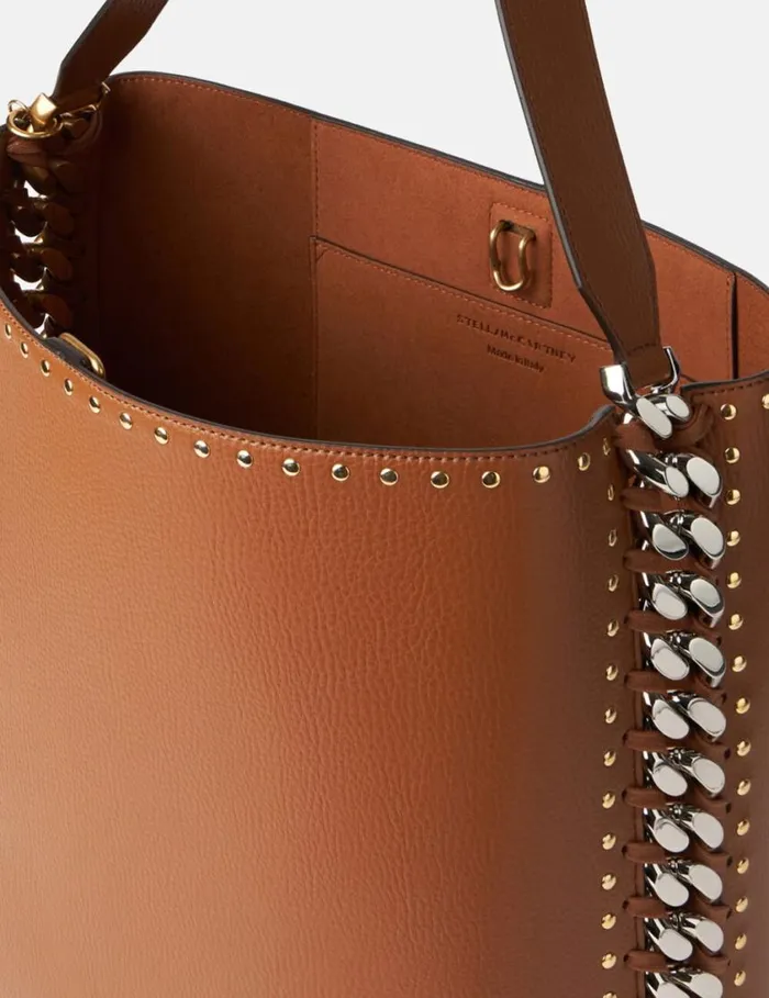 Women Frayme Studded Grainy Alter Mat Tote Bag Pecan Stella McCartney Frayme Bag Women Frayme Studded Grainy Alter Mat Tote Bag Pecan Stella McCartney Frayme Bag