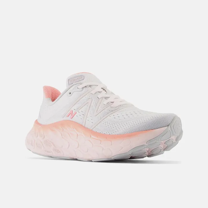 Women Fresh Foam X More V4 Quartz Grey With Washed Pink And Grapefruit New Balance Running