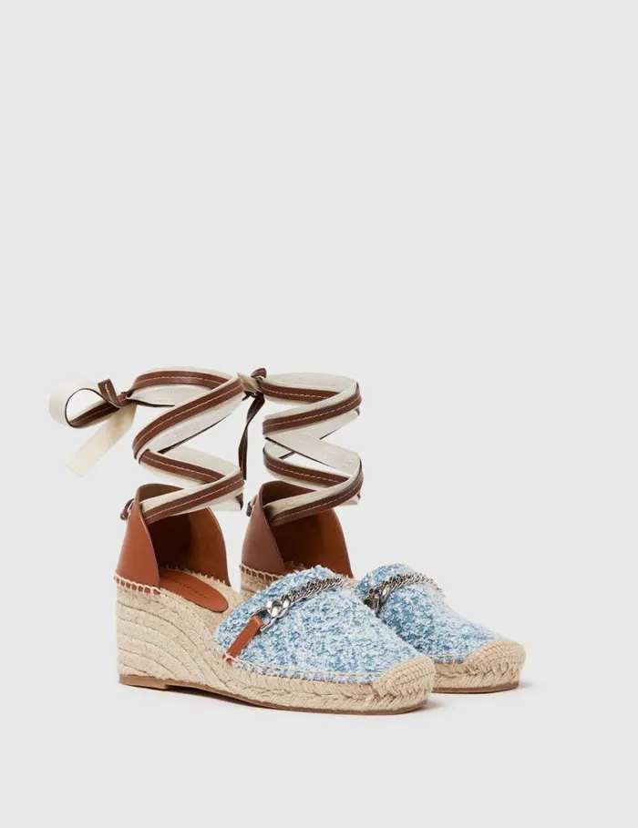 Women Gaia Boucl Platform Espadrille Wedges Dark Blue Denim Stella McCartney Espadrilles Women Gaia Boucl Platform Espadrille Wedges Dark Blue Denim Stella McCartney Espadrilles