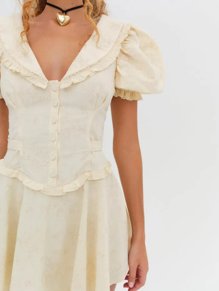 Women Gigi Mini Dress Beige For Love and Lemons Dresses Women Gigi Mini Dress Beige For Love and Lemons Dresses