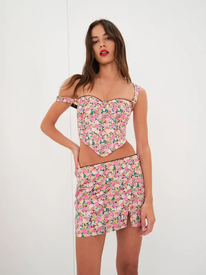 Women Gladiola Corset Top Multi For Love and Lemons Tops
