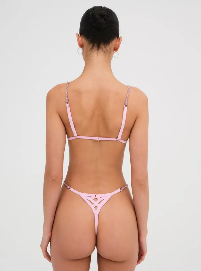 Women Glitter Thong Panty Pink For Love and Lemons Lingerie Women Glitter Thong Panty Pink For Love and Lemons Lingerie