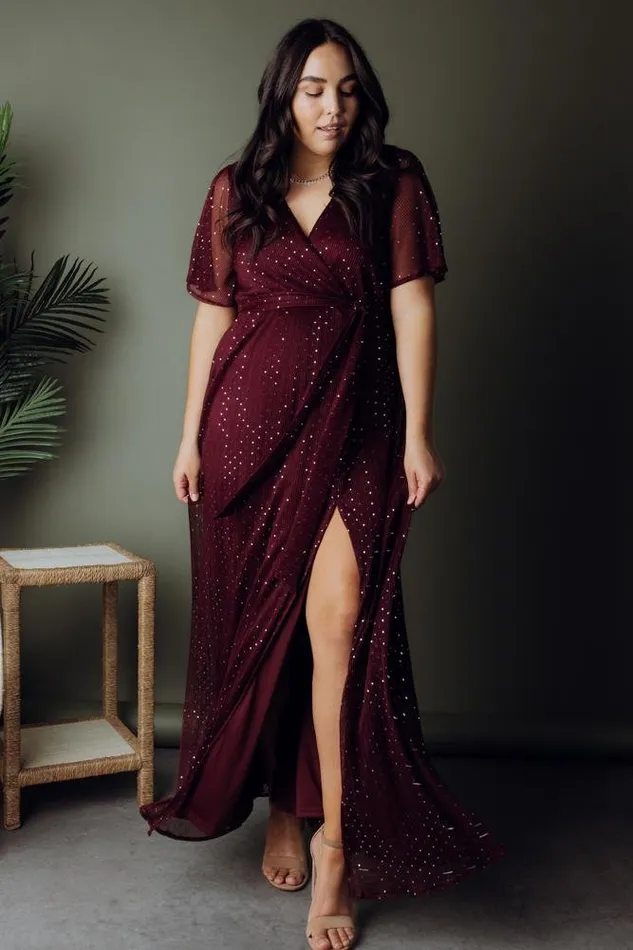 Women Grace Sparkle Gown Mulberry Baltic Born Embellished and Sequined
