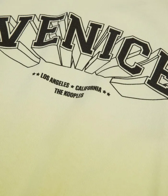 Women Gradient Yellow Tshirt With Venice Serigraphy THE KOOPLES Tshirts