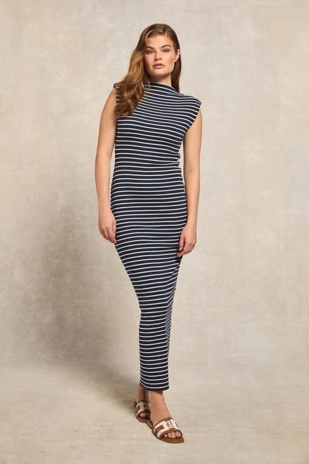 Women Harper Maxi Dress Ink Navy Natural Stripe Holland Cooper Dresses Women Harper Maxi Dress Ink Navy Natural Stripe Holland Cooper Dresses