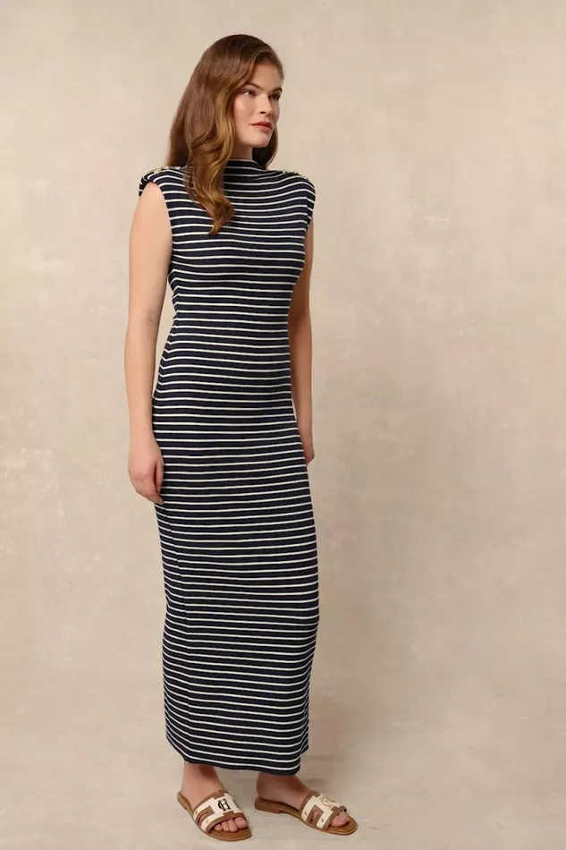 Women Harper Maxi Dress Ink Navy Natural Stripe Holland Cooper Dresses Women Harper Maxi Dress Ink Navy Natural Stripe Holland Cooper Dresses