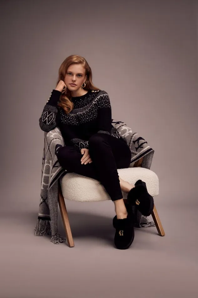 Women HC Shearling Slipper Black Holland Cooper Boots