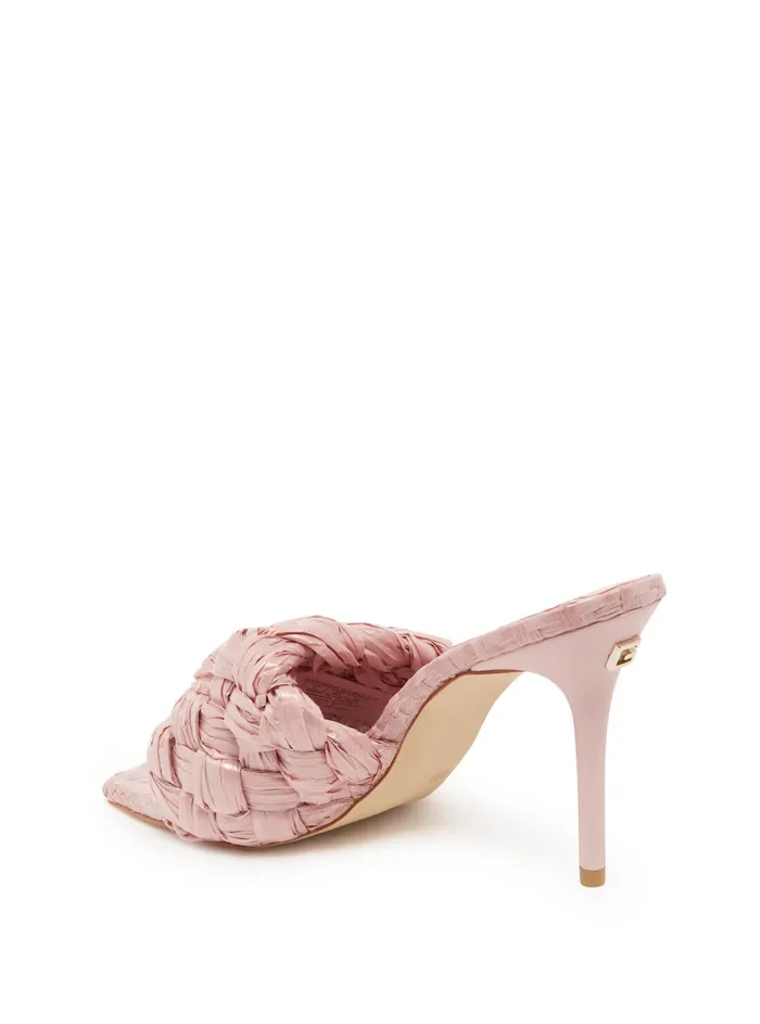 Women Heels GUESS Pink Byanna Woven Sandal Heels Women Heels GUESS Pink Byanna Woven Sandal Heels