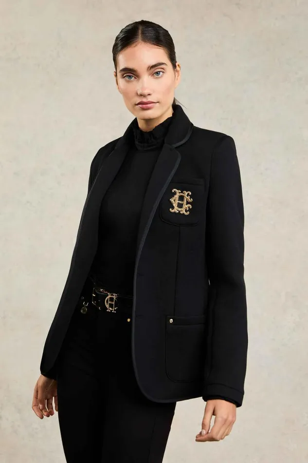 Women Henley Blazer Black Black Holland Cooper Blazers