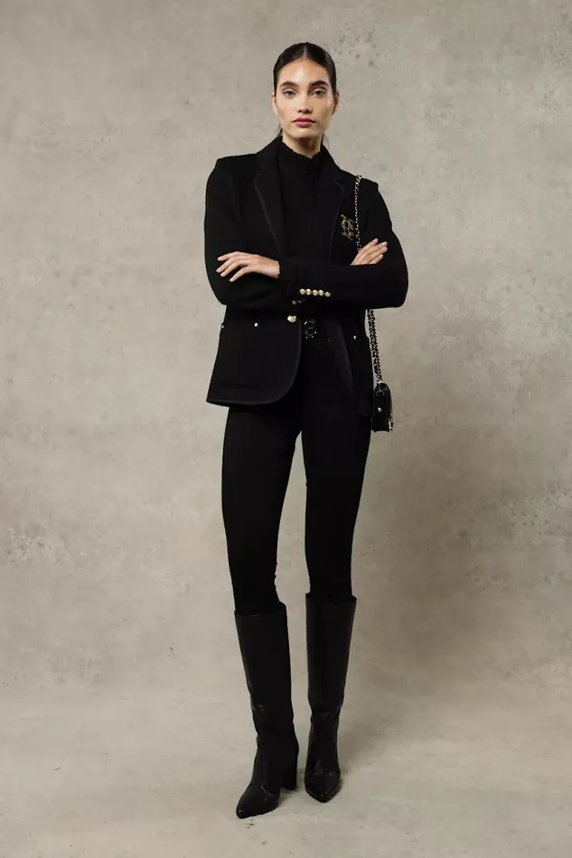 Women Henley Blazer Black Black Holland Cooper Blazers Women Henley Blazer Black Black Holland Cooper Blazers