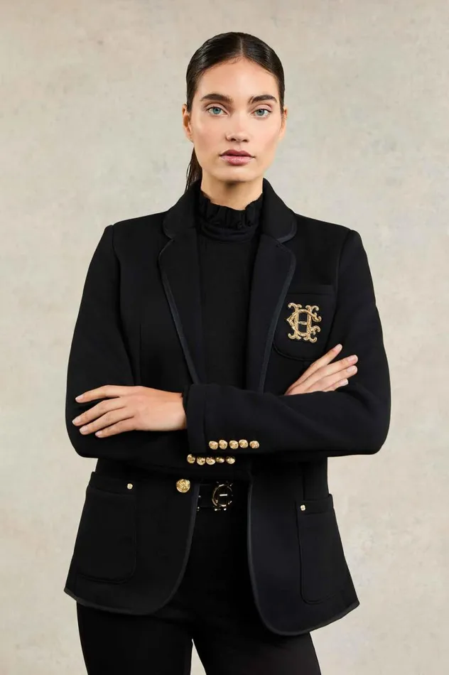 Women Henley Blazer Black Black Holland Cooper Blazers Women Henley Blazer Black Black Holland Cooper Blazers