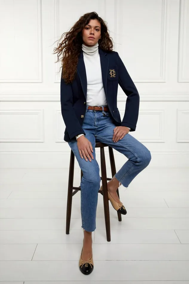 Women Henley Blazer Navy Navy Holland Cooper Blazers