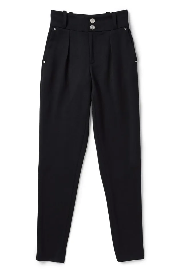 Women High Waisted Peg Trouser Black Barathea Silver Holland Cooper Tailoring Women High Waisted Peg Trouser Black Barathea Silver Holland Cooper Tailoring