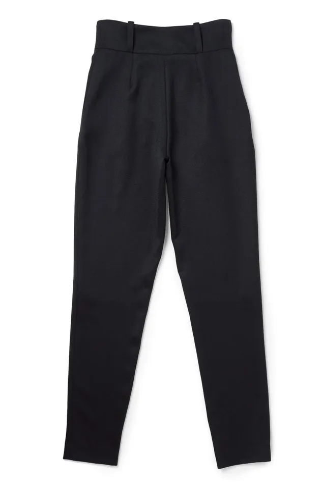 Women High Waisted Peg Trouser Black Barathea Silver Holland Cooper Tailoring Women High Waisted Peg Trouser Black Barathea Silver Holland Cooper Tailoring