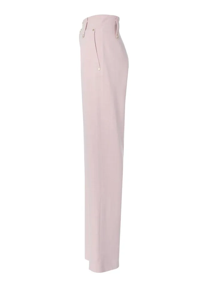 Women High Waisted Straight Trouser Pink Linen Holland Cooper Trousers Women High Waisted Straight Trouser Pink Linen Holland Cooper Trousers