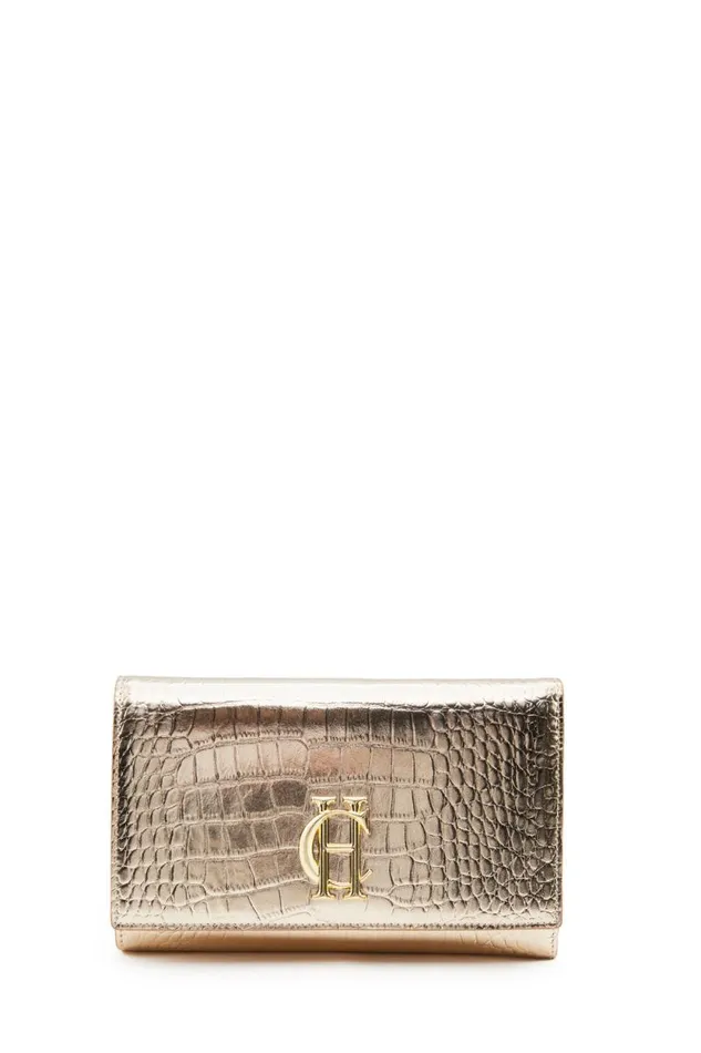 Women Highbury Clutch Bag Gold Croc Holland Cooper Bags