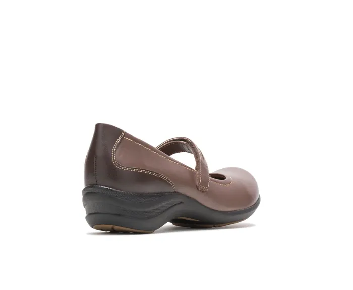 Women Hush Puppies Epic Mary Jane Dark Brown Leather Walking Shoes