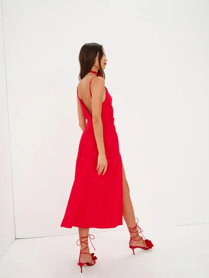 Women Ilana Midi Dress Red For Love and Lemons Dresses Women Ilana Midi Dress Red For Love and Lemons Dresses