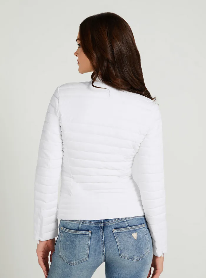 Women Jackets and Coats GUESS Eco White Vona Jacket Women Jackets and Coats GUESS Eco White Vona Jacket