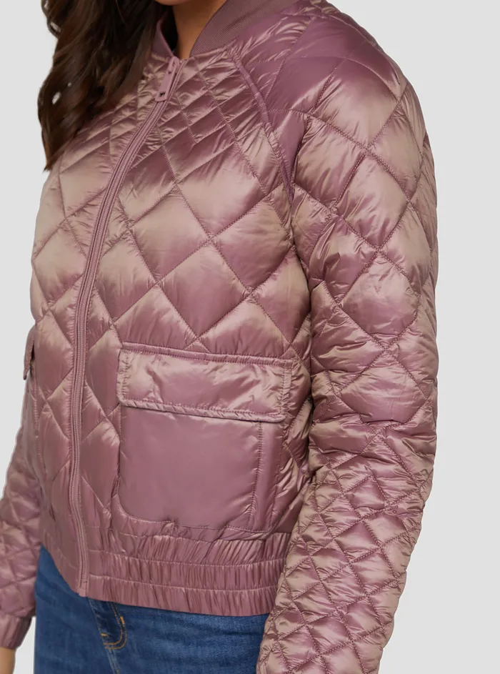 Women Jackets and Coats GUESS Mauve Rose Hilary Bomber Jacket Women Jackets and Coats GUESS Mauve Rose Hilary Bomber Jacket