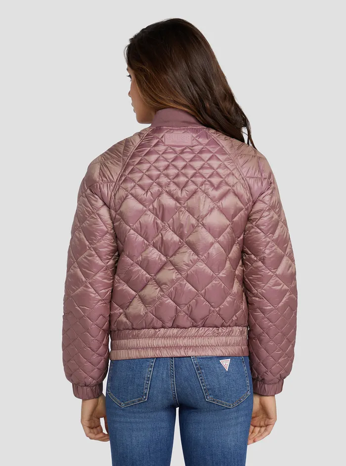 Women Jackets and Coats GUESS Mauve Rose Hilary Bomber Jacket Women Jackets and Coats GUESS Mauve Rose Hilary Bomber Jacket