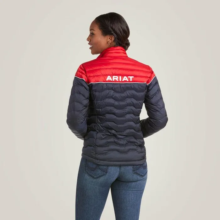 Women Jackets and Vests Ariat Ideal 30 Down Jacket Team Colorblock