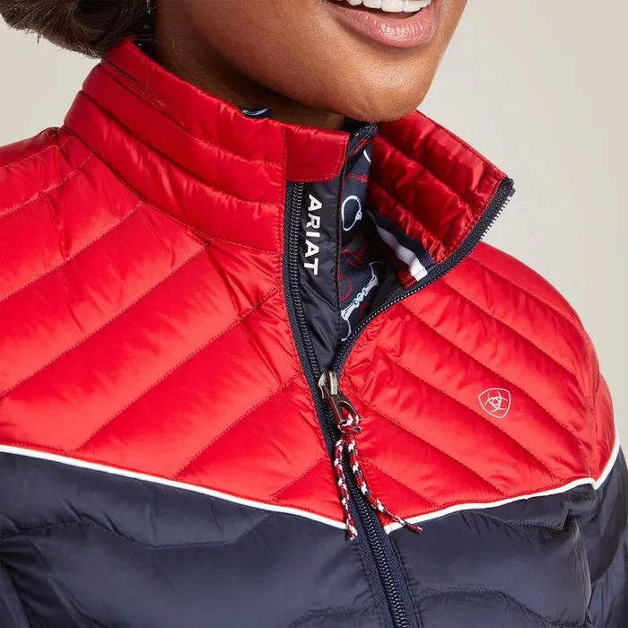 Women Jackets and Vests Ariat Ideal 30 Down Jacket Team Colorblock