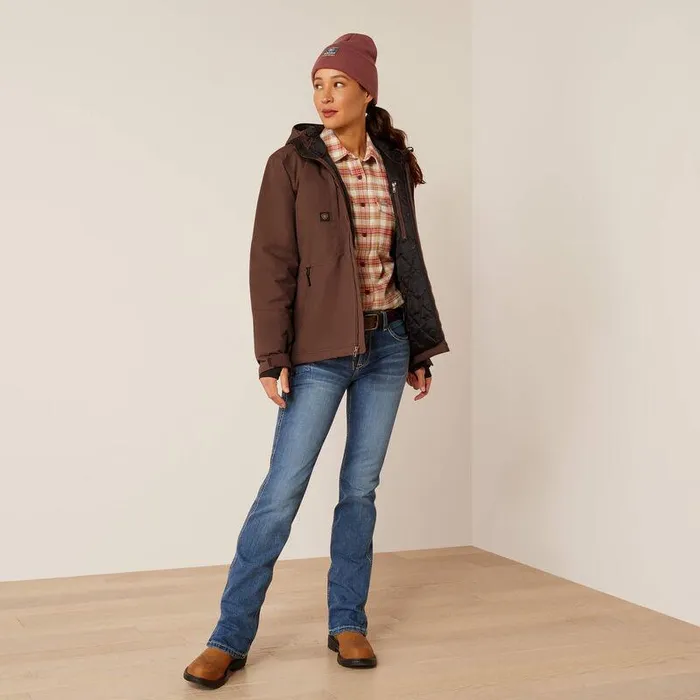 Women Jackets and Vests Ariat Rebar Cordura Ripstop Insulated Jacket Aztec