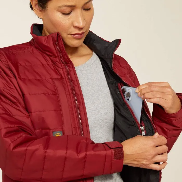 Women Jackets and Vests Ariat Rebar Cordura Ripstop Lightweight Insulated Jacket Cabernet Women Jackets and Vests Ariat Rebar Cordura Ripstop Lightweight Insulated Jacket Cabernet