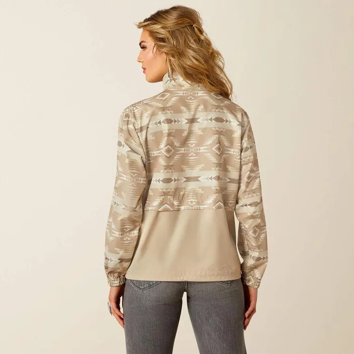Women Jackets and Vests Ariat Whisper Pullover Jacket White Pepper