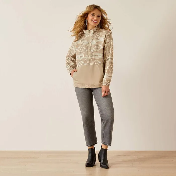 Women Jackets and Vests Ariat Whisper Pullover Jacket White Pepper
