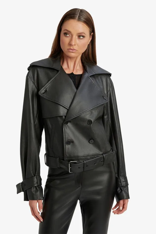 Women Jackets Bardot Double Breasted Biker Jacket In Black Black Women Jackets Bardot Double Breasted Biker Jacket In Black Black