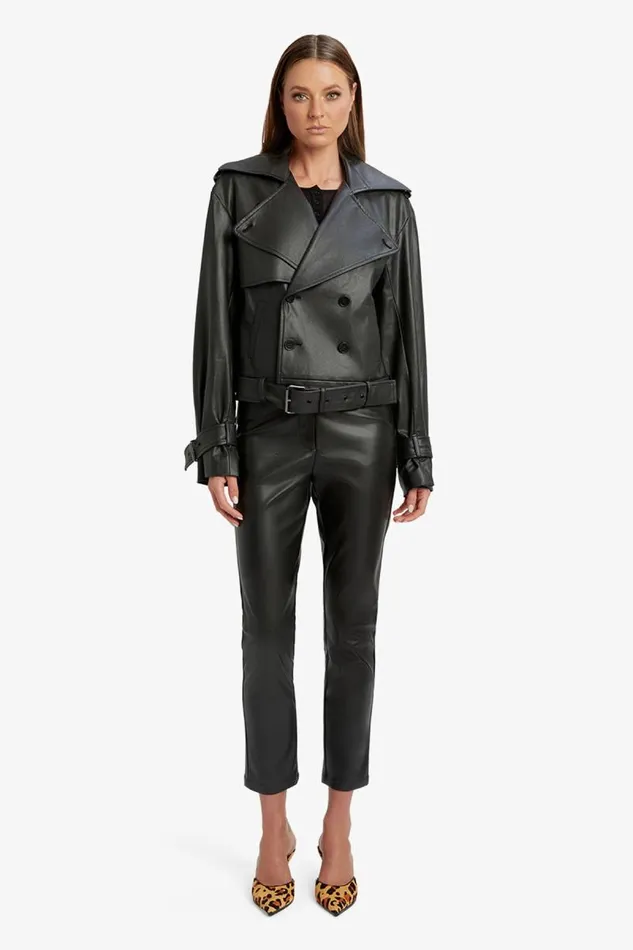 Women Jackets Bardot Double Breasted Biker Jacket In Black Black Women Jackets Bardot Double Breasted Biker Jacket In Black Black
