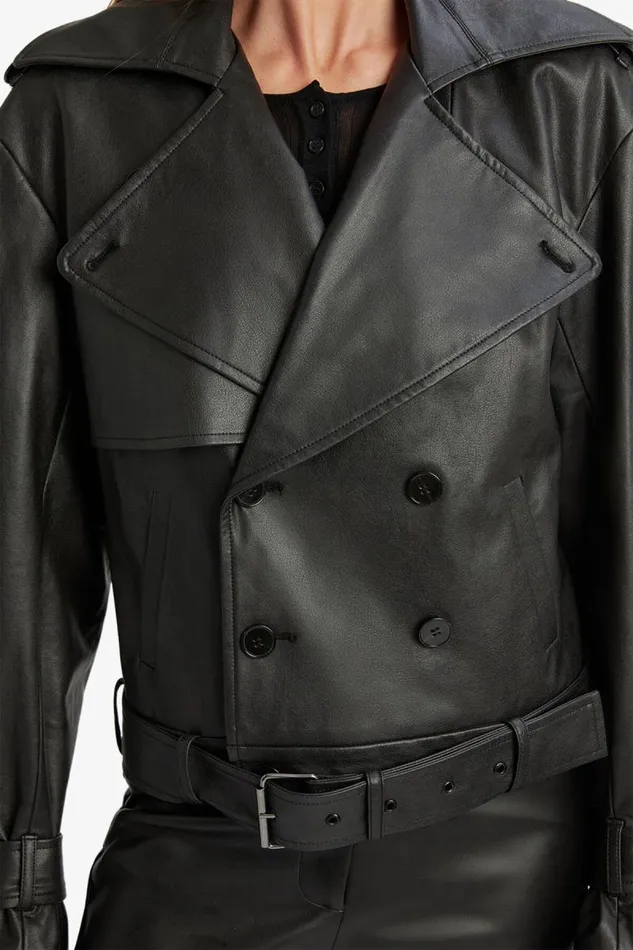 Women Jackets Bardot Double Breasted Biker Jacket In Black Black Women Jackets Bardot Double Breasted Biker Jacket In Black Black