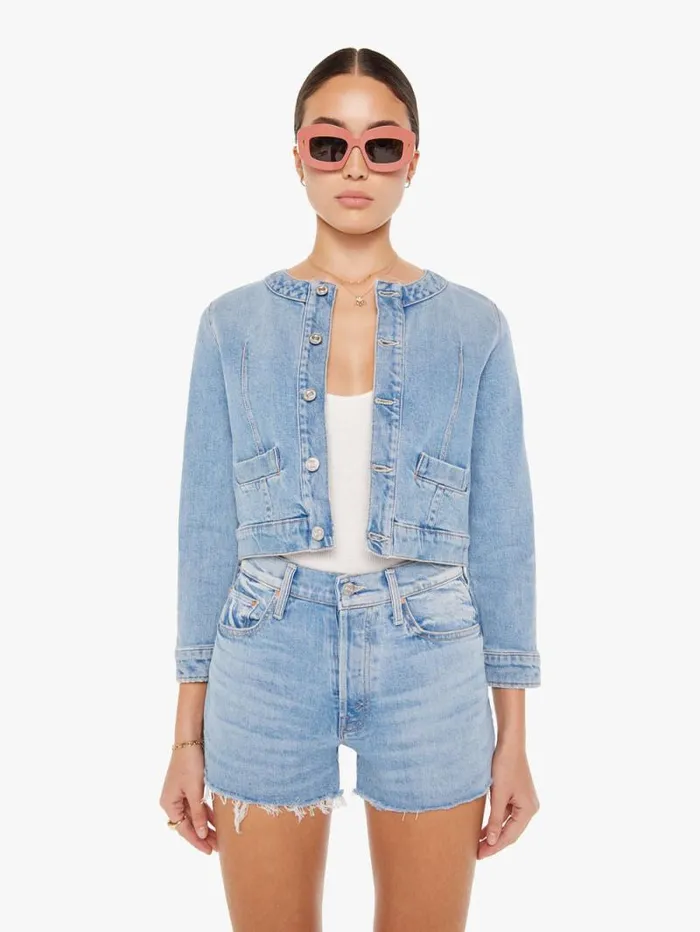 Women Jackets Mother Denim The Picky Blue lightpastel