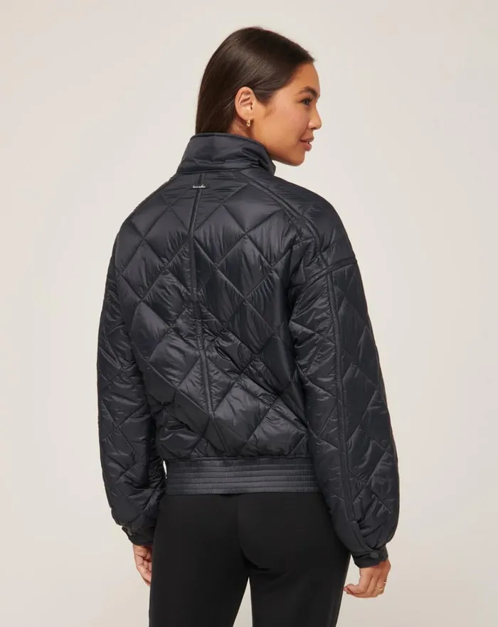 Women Jackets TravisMathew LIGHTS AT NIGHT QUILTED JACKET Obsidian