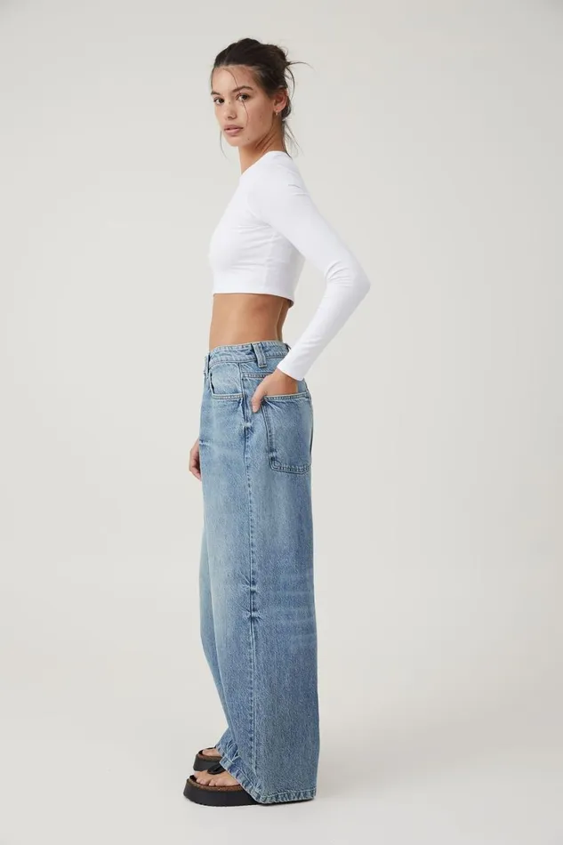 Women Jeans Cotton On Super Baggy Jean Surfers Blue