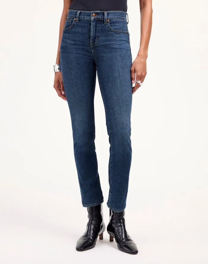 Women Jeans Madewell Stovepipe Jeans Deming Wash