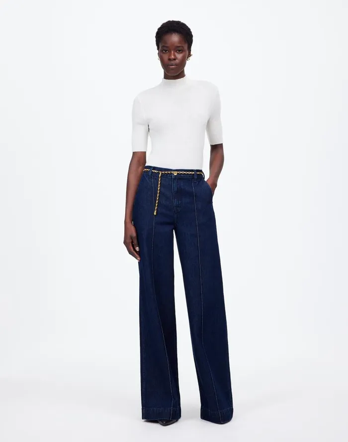 Women Jeans Madewell SuperwideLeg Trouser Jeans Landrum Wash