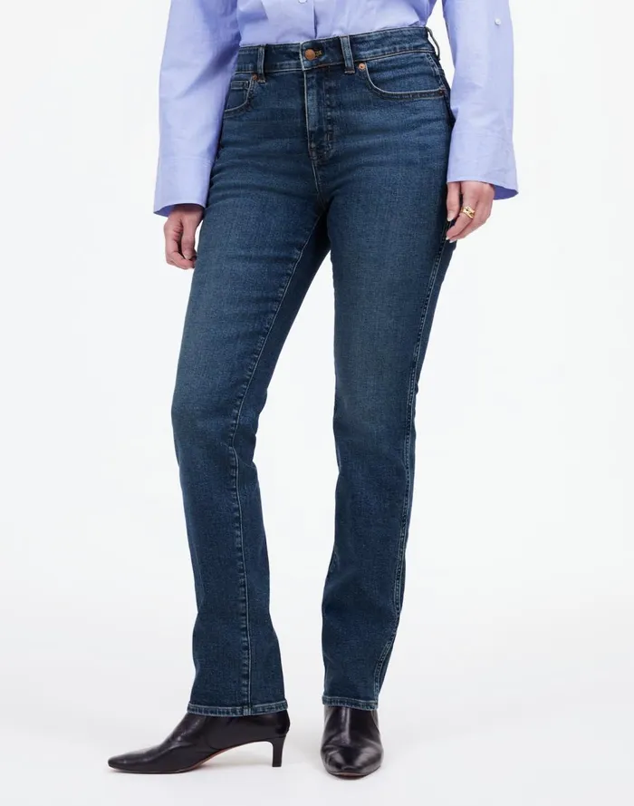 Women Jeans Madewell Tall Curvy MidRise Stovepipe Jeans In Deming Wash Deming Wash