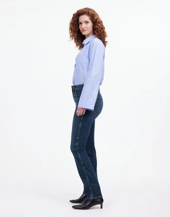 Women Jeans Madewell Tall Curvy MidRise Stovepipe Jeans In Deming Wash Deming Wash
