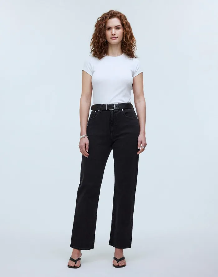 Women Jeans Madewell The Curvy 03990s Straight Jean Belmere Wash