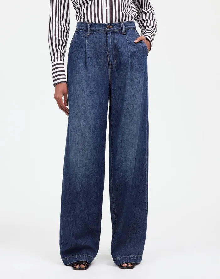 Women Jeans Madewell The Harlow WideLeg Jean Airy Denim Edition Fieldale Wash