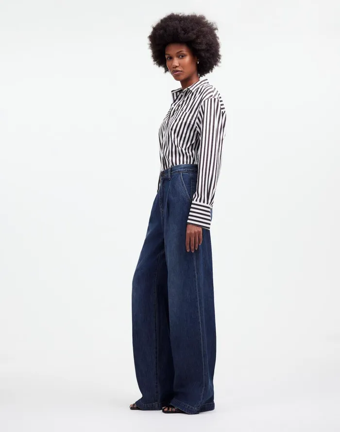 Women Jeans Madewell The Harlow WideLeg Jean Airy Denim Edition Fieldale Wash