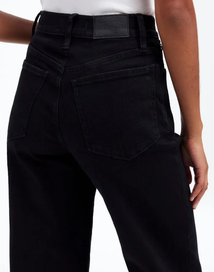 Women Jeans Madewell The Perfect Vintage WideLeg Jean Black Rinse Wash