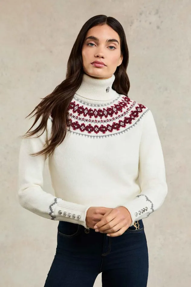 Women Jennifer Roll Neck Knit Natural Holland Cooper Knitwear