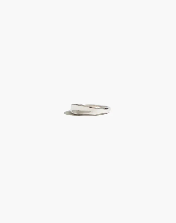 Women Jewelry Madewell Maslo Jewelry Crescent Ring Sterling Silver Silver