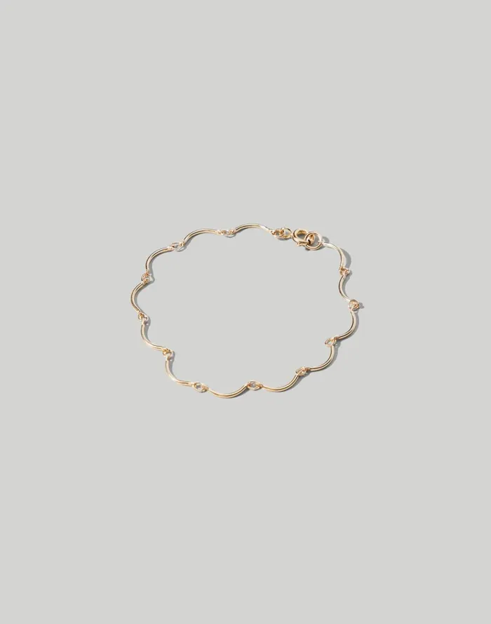 Women Jewelry Madewell Maslo Jewelry Scallop Bracelet Gold