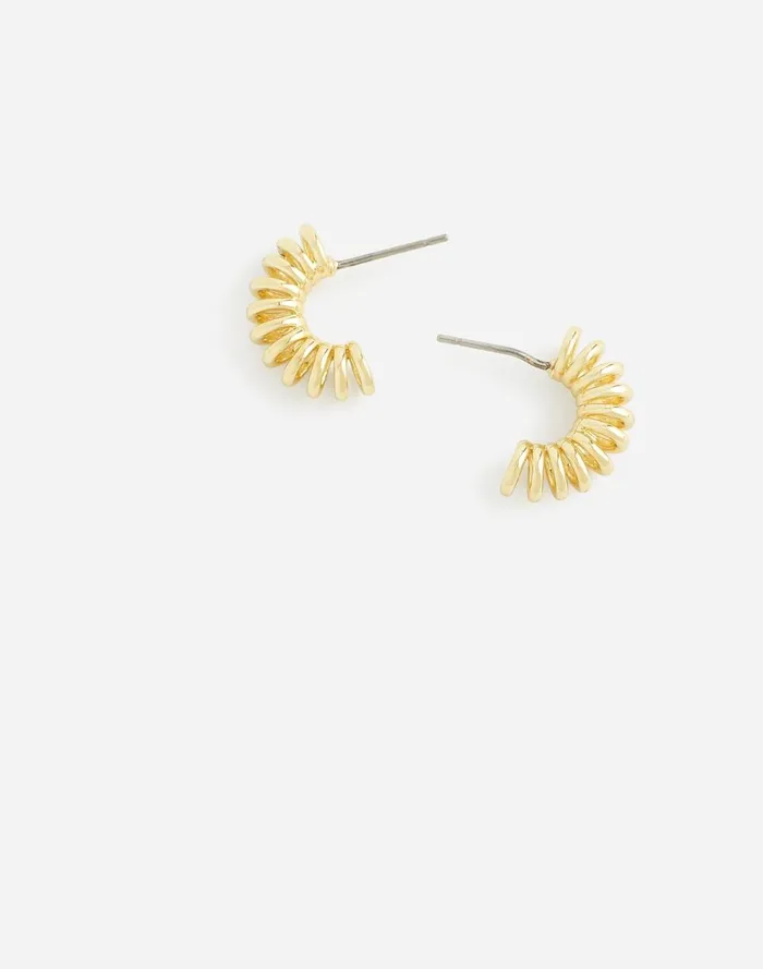 Women Jewelry Madewell MultiRing Statement Stud Earrings Pale Gold