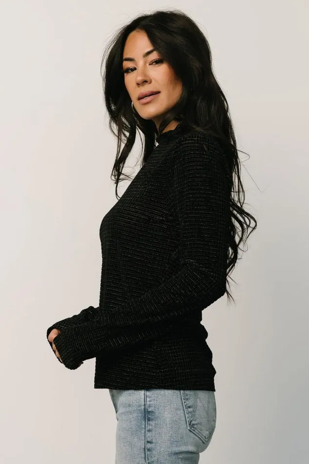 Women Joss Velvet Top Black Baltic Born Blouses and Shirts Women Joss Velvet Top Black Baltic Born Blouses and Shirts